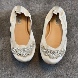 Badgley Mischka ballet flat with diamond decor